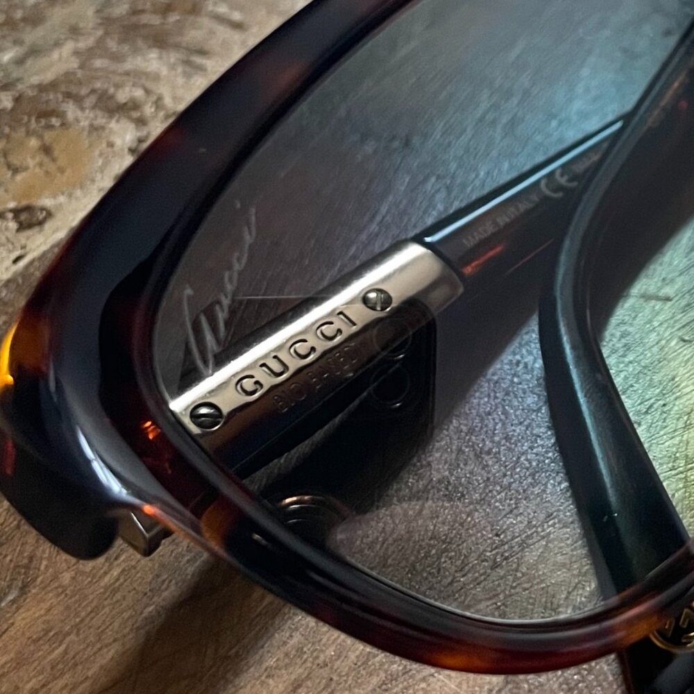 Gucci Tortoise Shell Polarized Women's Sunglasses